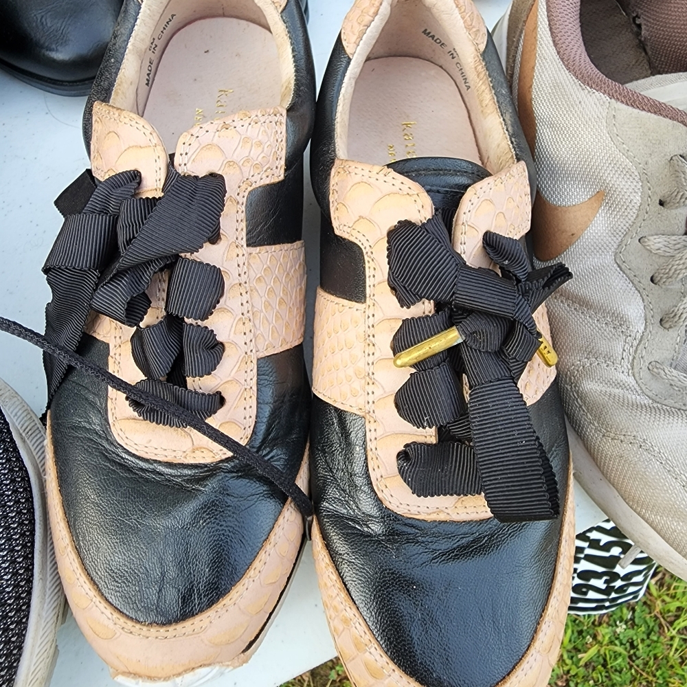 Kate Spade Pink and Black Sneakers